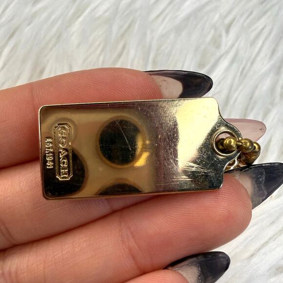 1" COACH Carriage Fob Bag Charm Hang tag Hangtag - Picture 2 of 2